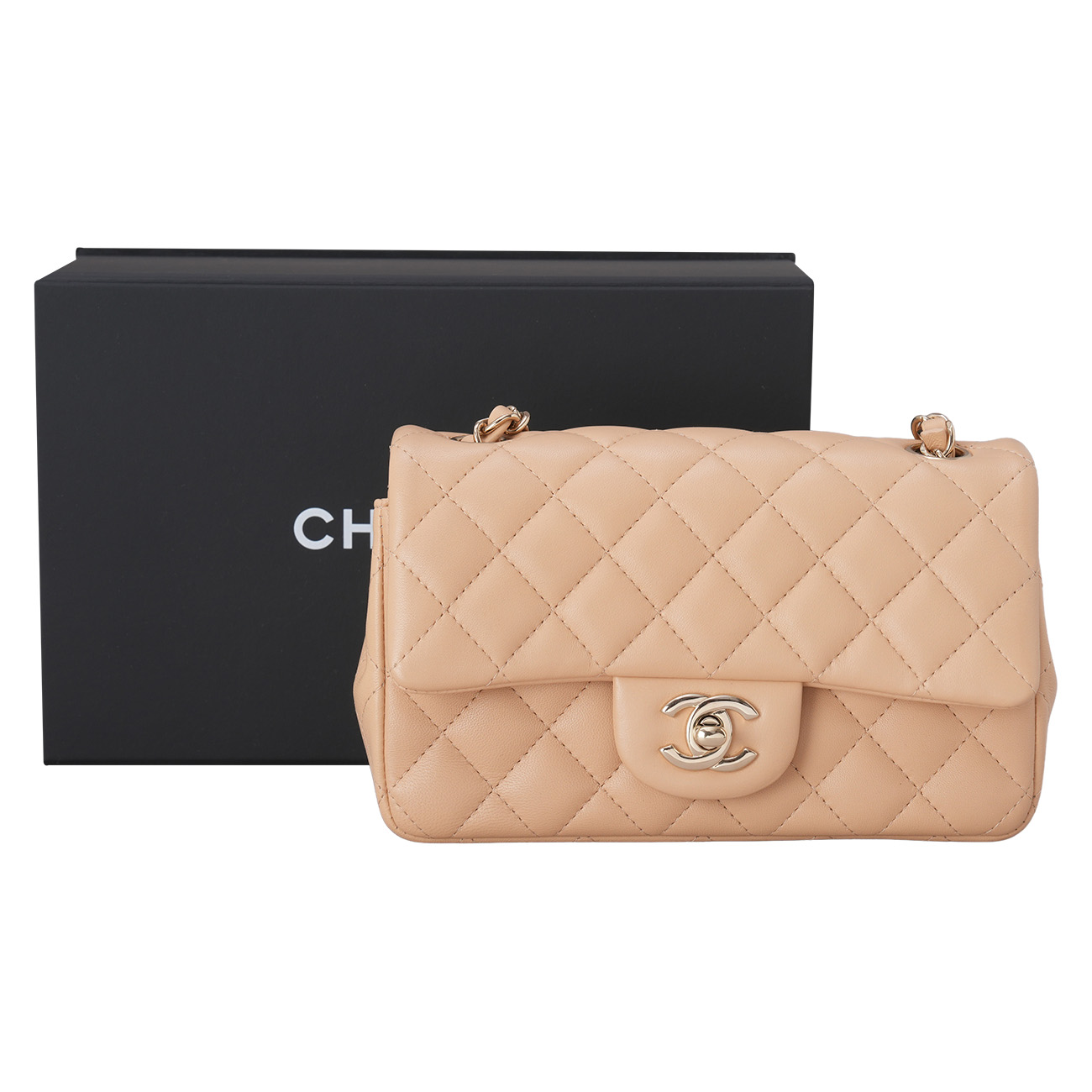 CHANEL(USED)샤넬 램스킨 클래식 뉴미니