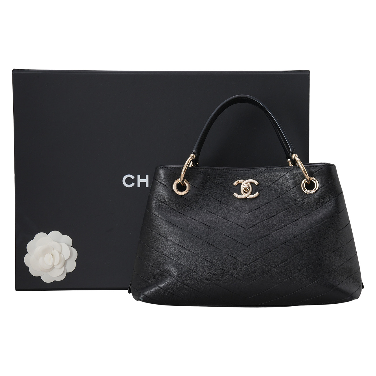 CHANEL(USED)샤넬 A57150 쉐브론 탑 핸들백