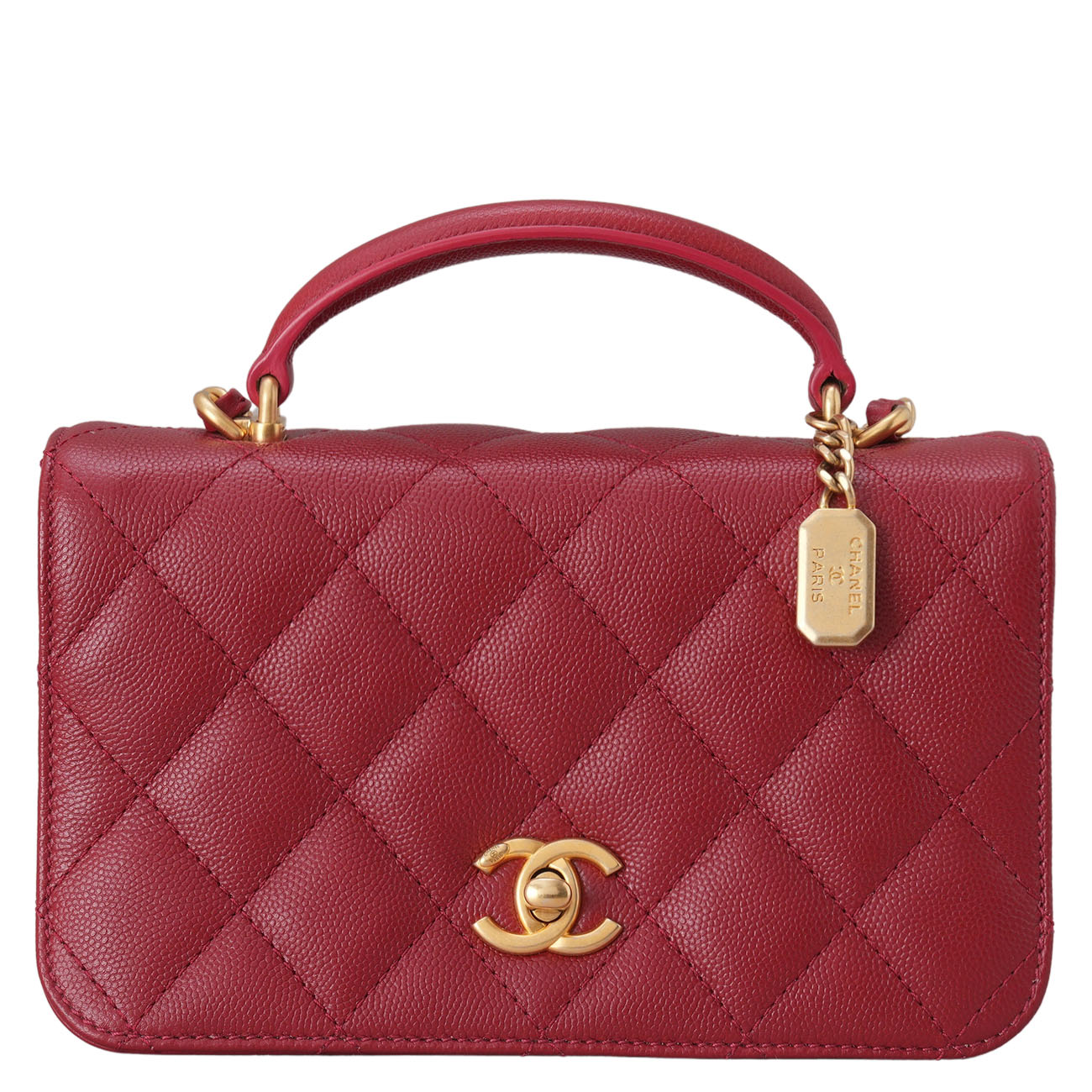 CHANEL(USED)샤넬 AS4284 시즌 캐비어 탑핸들 미니백