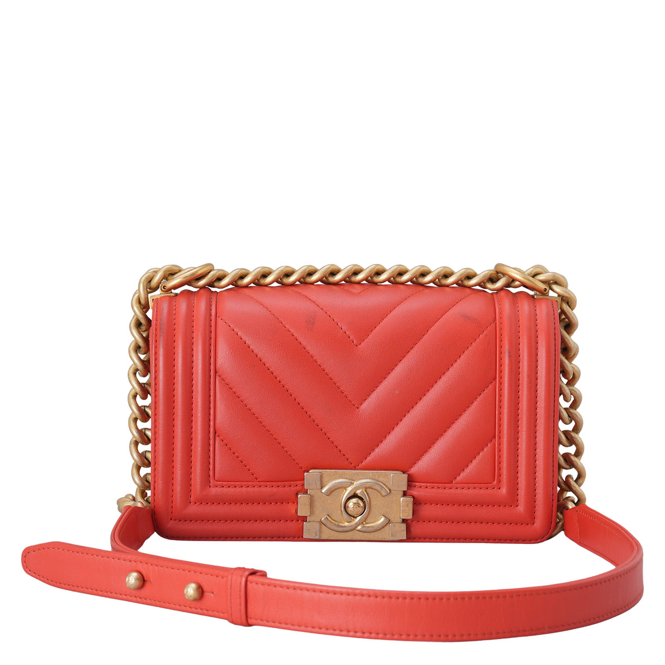 CHANEL(USED)샤넬 쉐브론 보이샤넬 스몰 플랩백