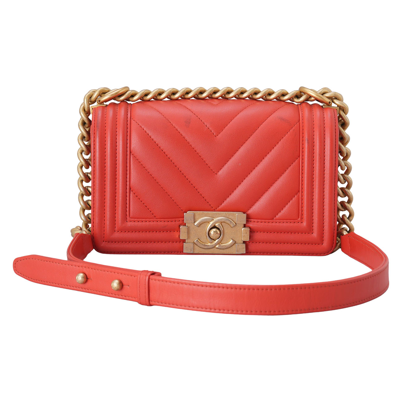 CHANEL(USED)샤넬 쉐브론 보이샤넬 스몰 플랩백
