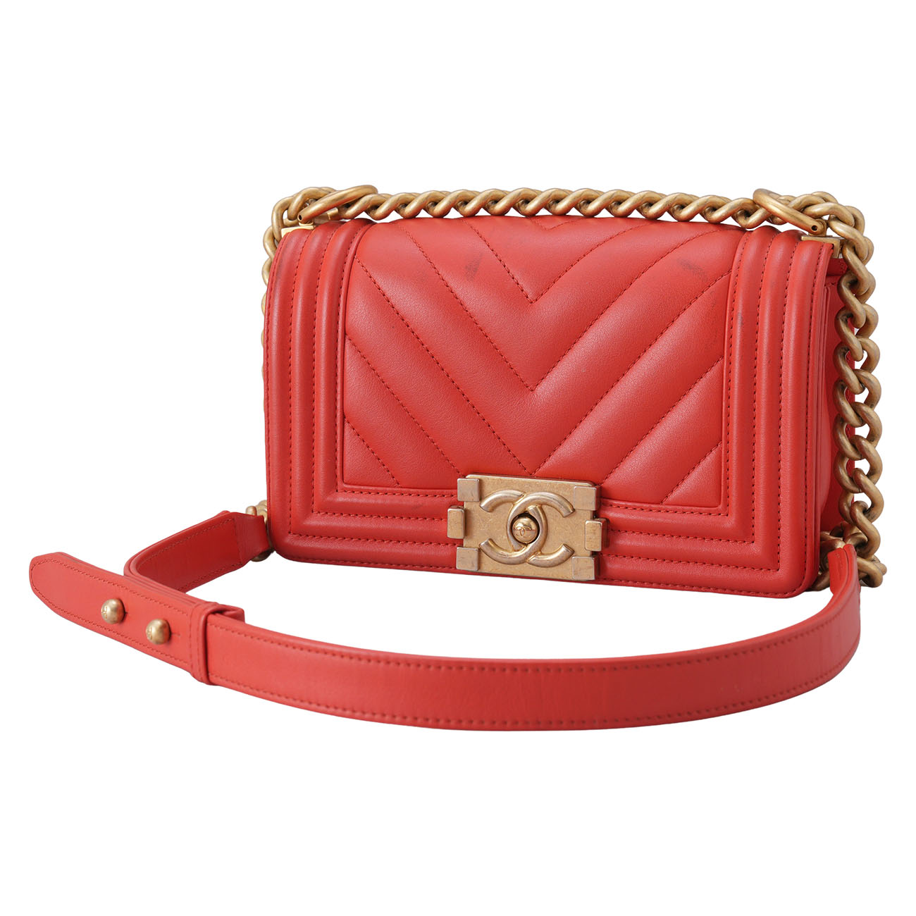 CHANEL(USED)샤넬 쉐브론 보이샤넬 스몰 플랩백