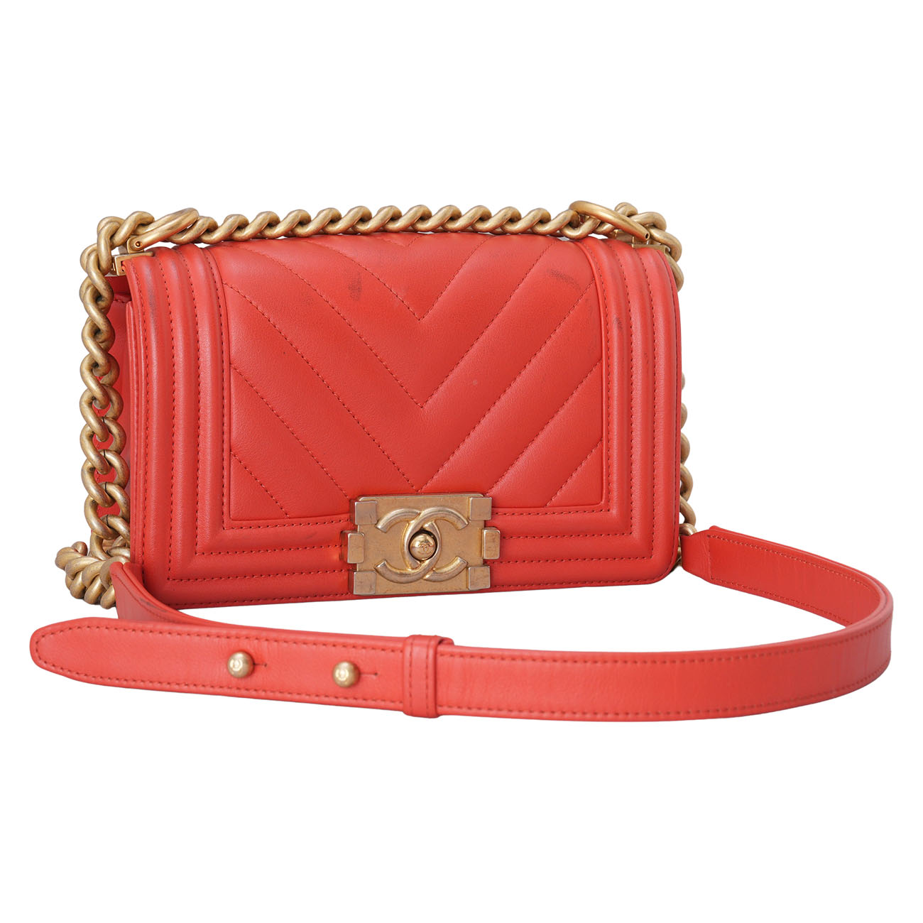 CHANEL(USED)샤넬 쉐브론 보이샤넬 스몰 플랩백