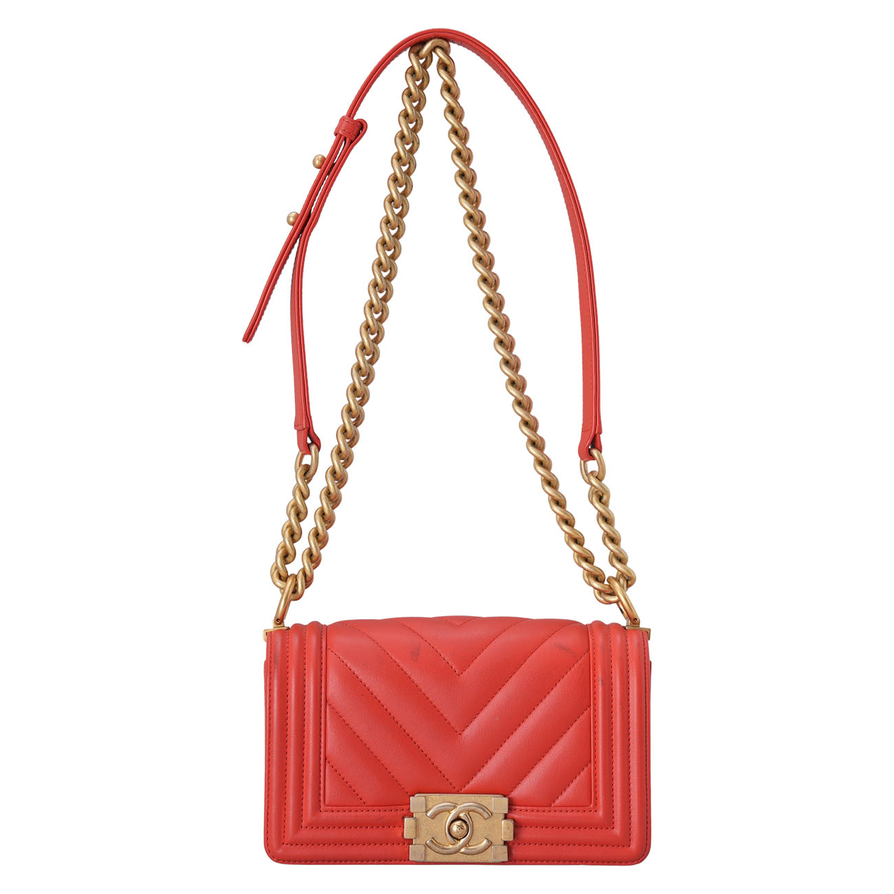 CHANEL(USED)샤넬 쉐브론 보이샤넬 스몰 플랩백