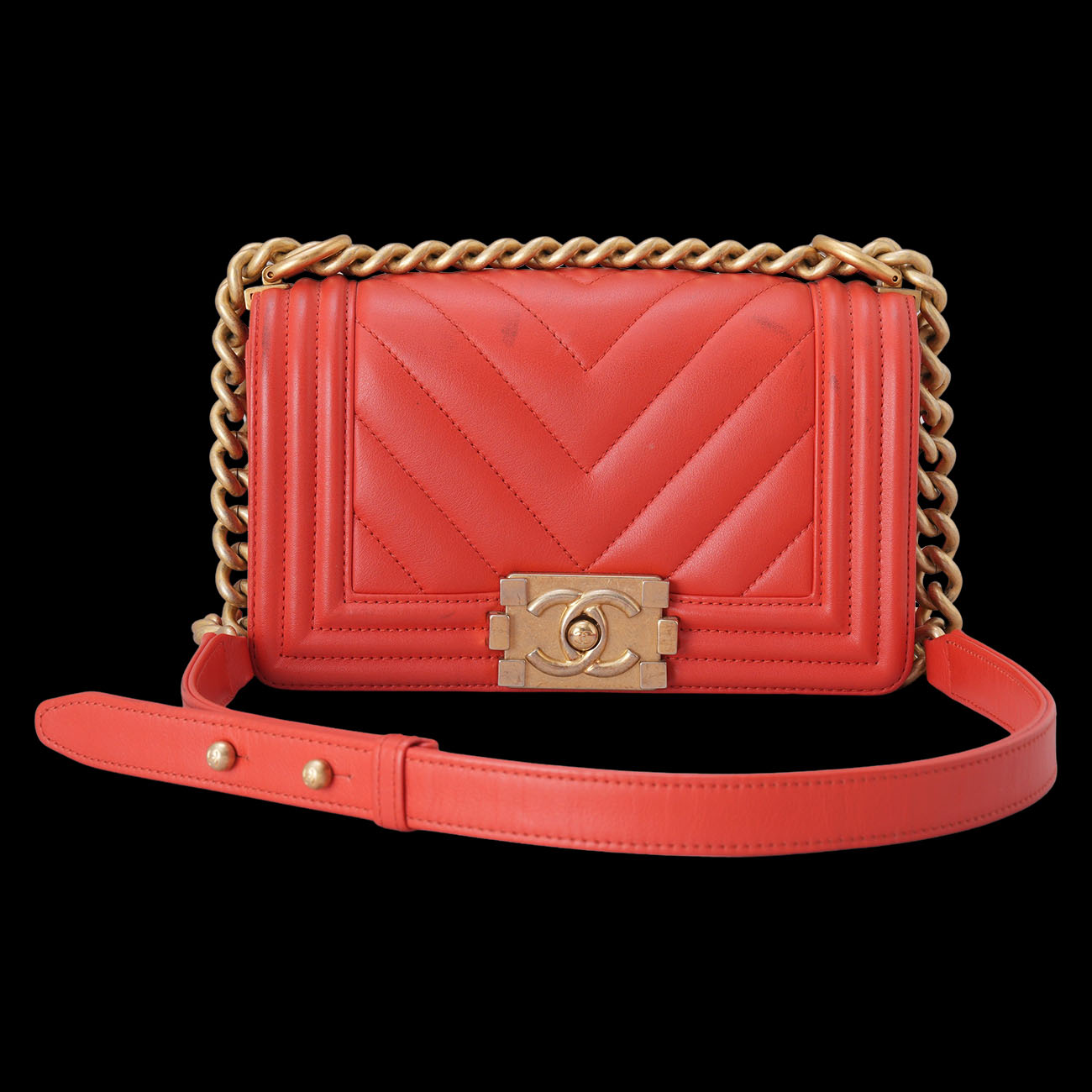 CHANEL(USED)샤넬 쉐브론 보이샤넬 스몰 플랩백