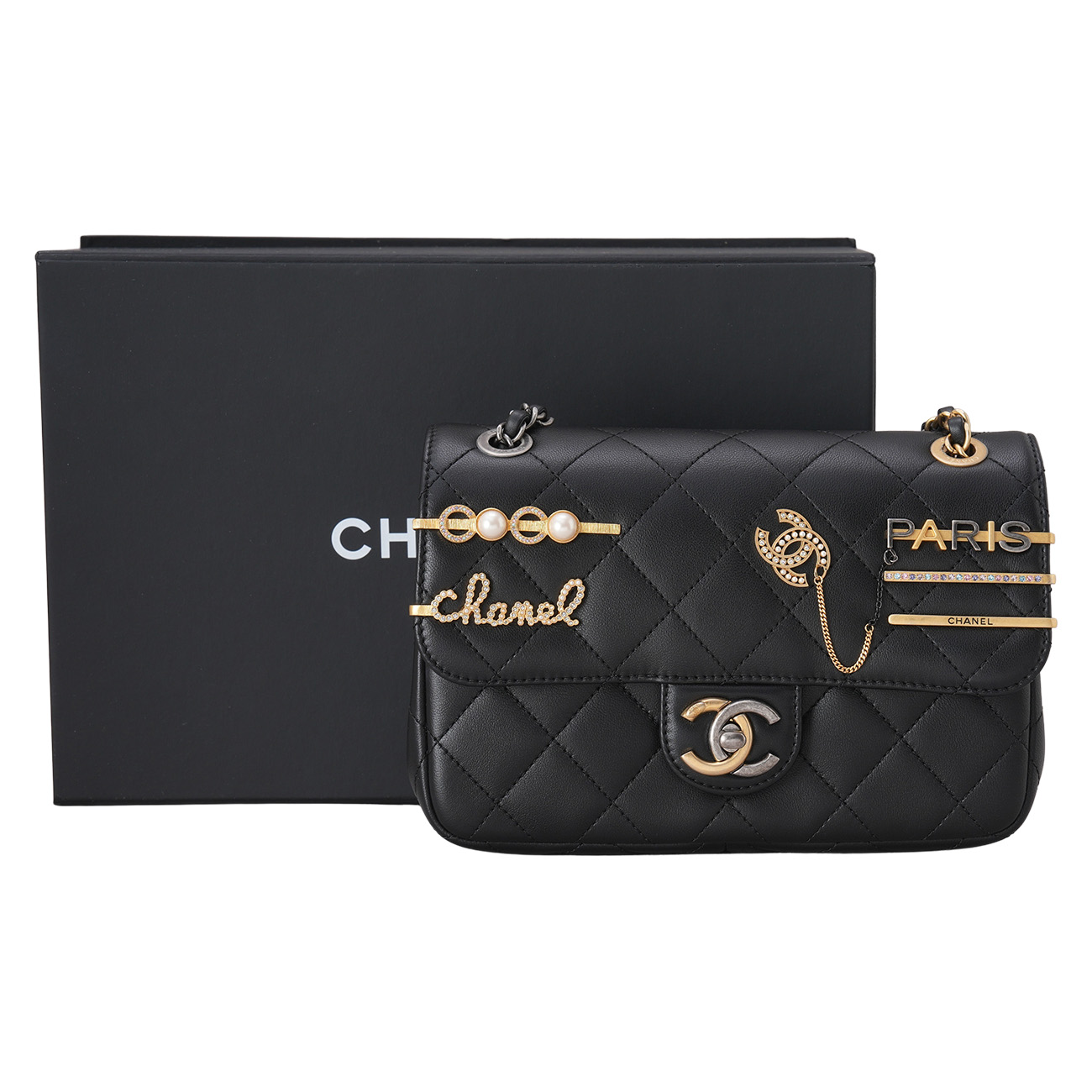 CHANEL(USED)샤넬 AS2979 시즌 참장식 스몰 플랩백