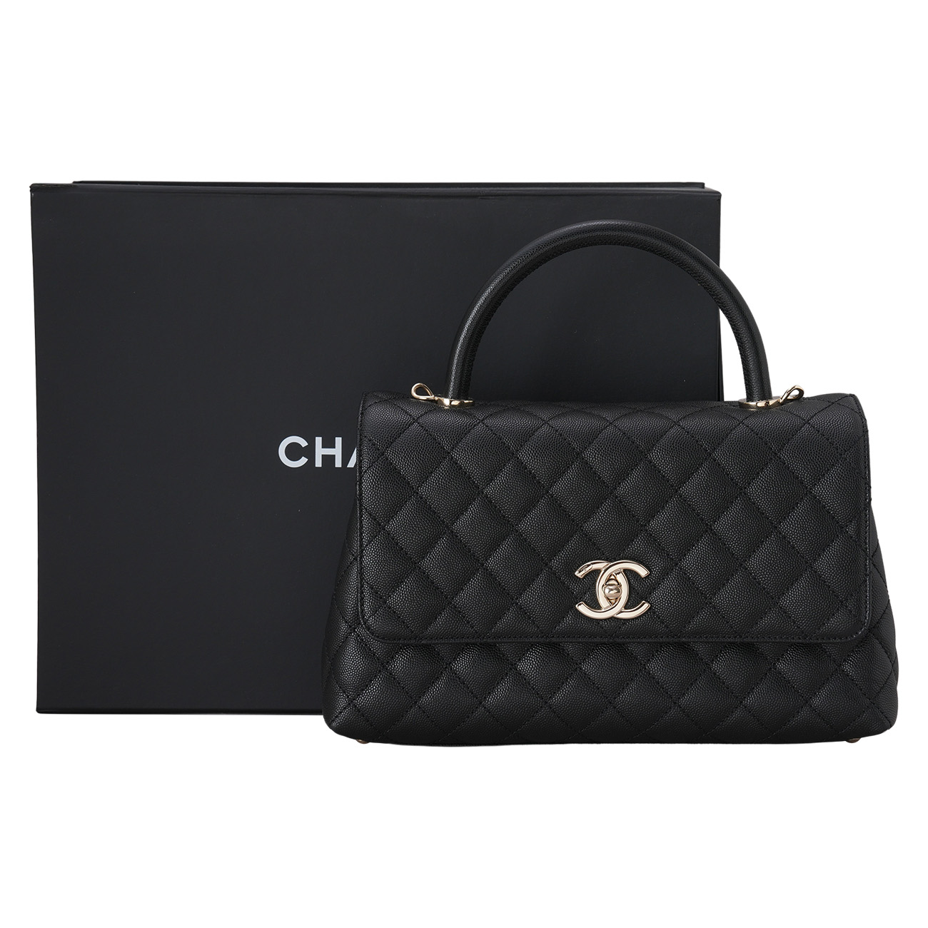 CHANEL(USED)샤넬 A92991 캐비어 코코핸들 미디움 백