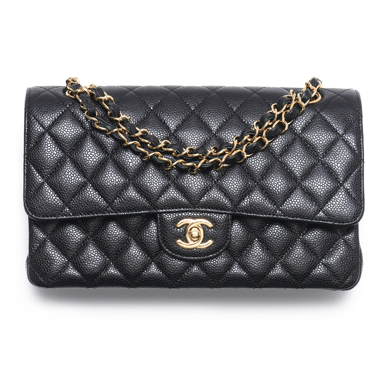 CHANEL(USED)샤넬 A01112 캐비어 클래식 미듐 플랩백