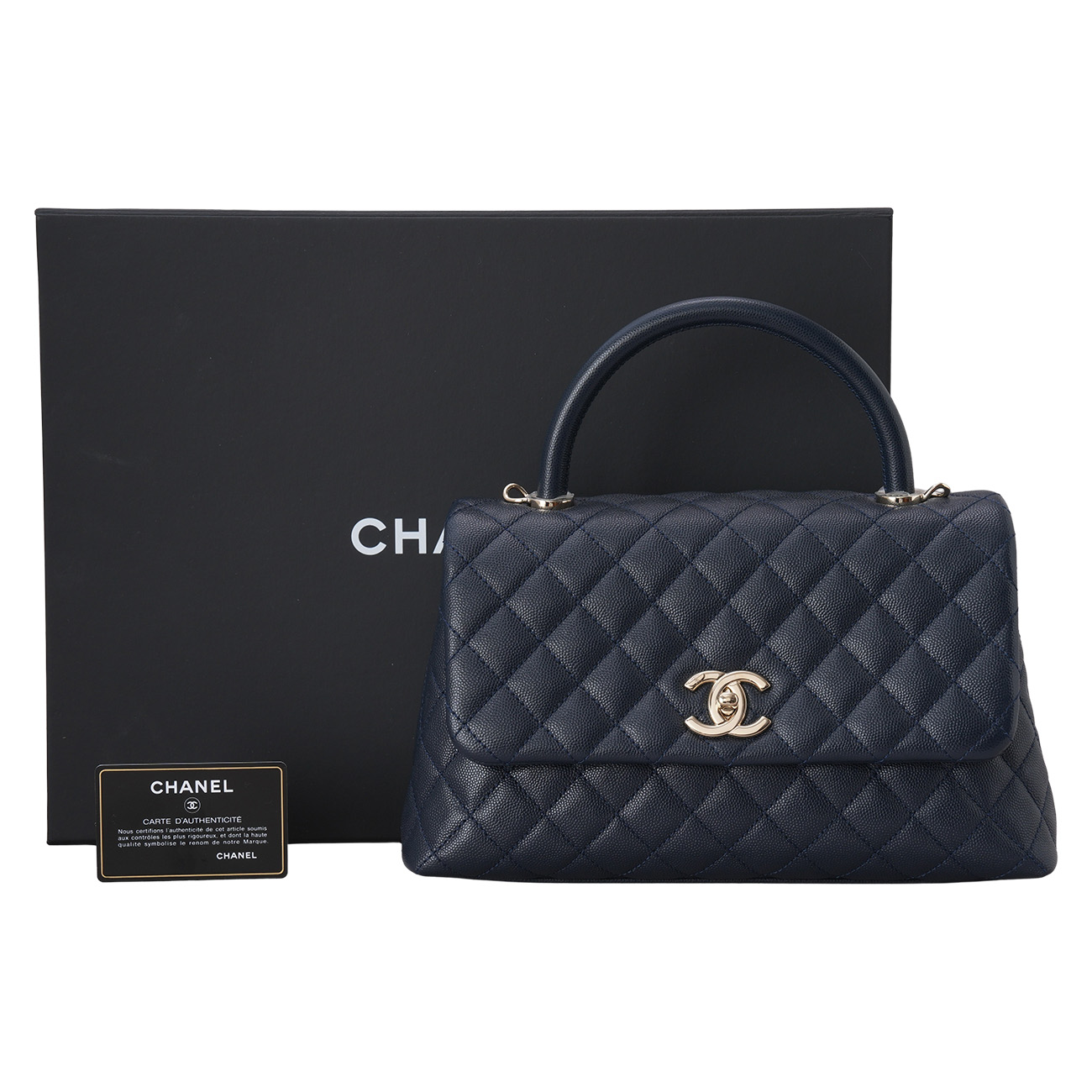 CHANEL(USED)샤넬 캐비어 코코핸들 미듐
