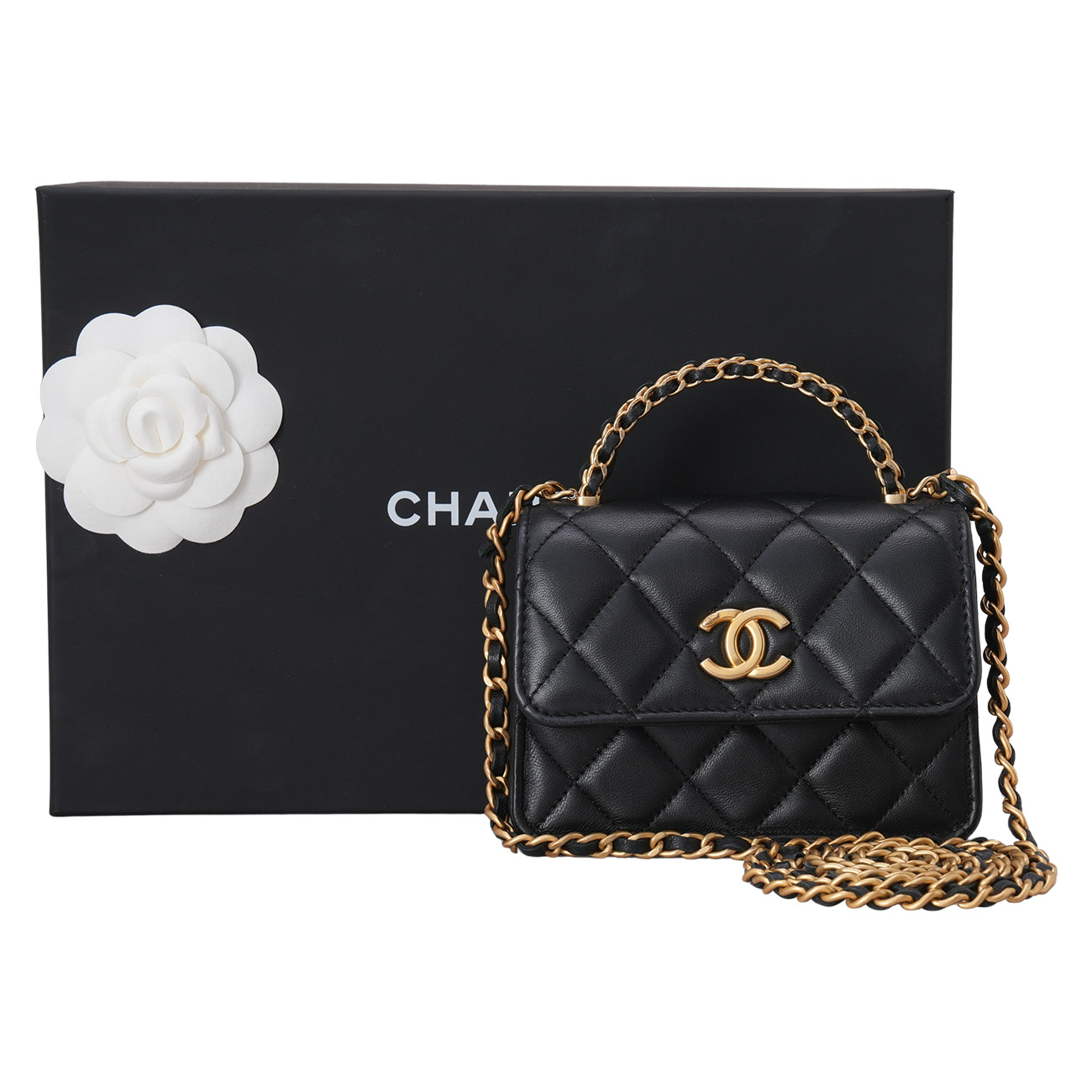 CHANEL(USED)샤넬 AP3010 체인 탑핸들 미니 크로스백