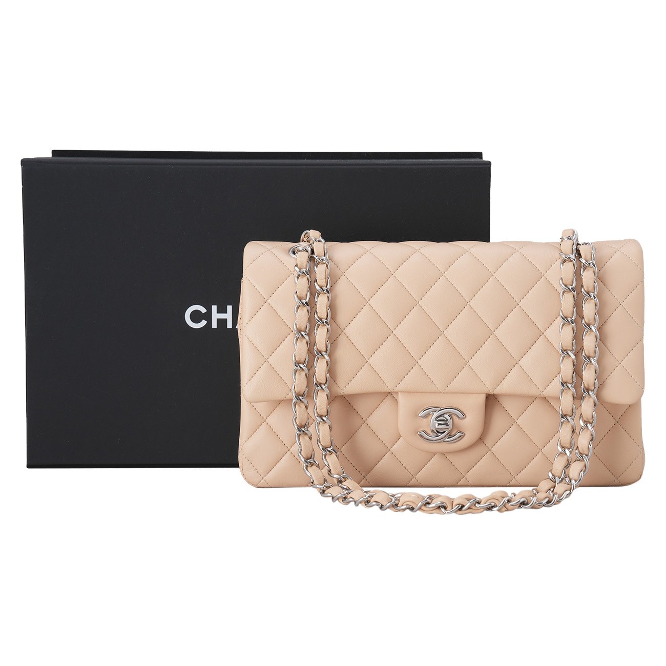 CHANEL(USED)샤넬 램스킨 클래식 미듐 플랩백