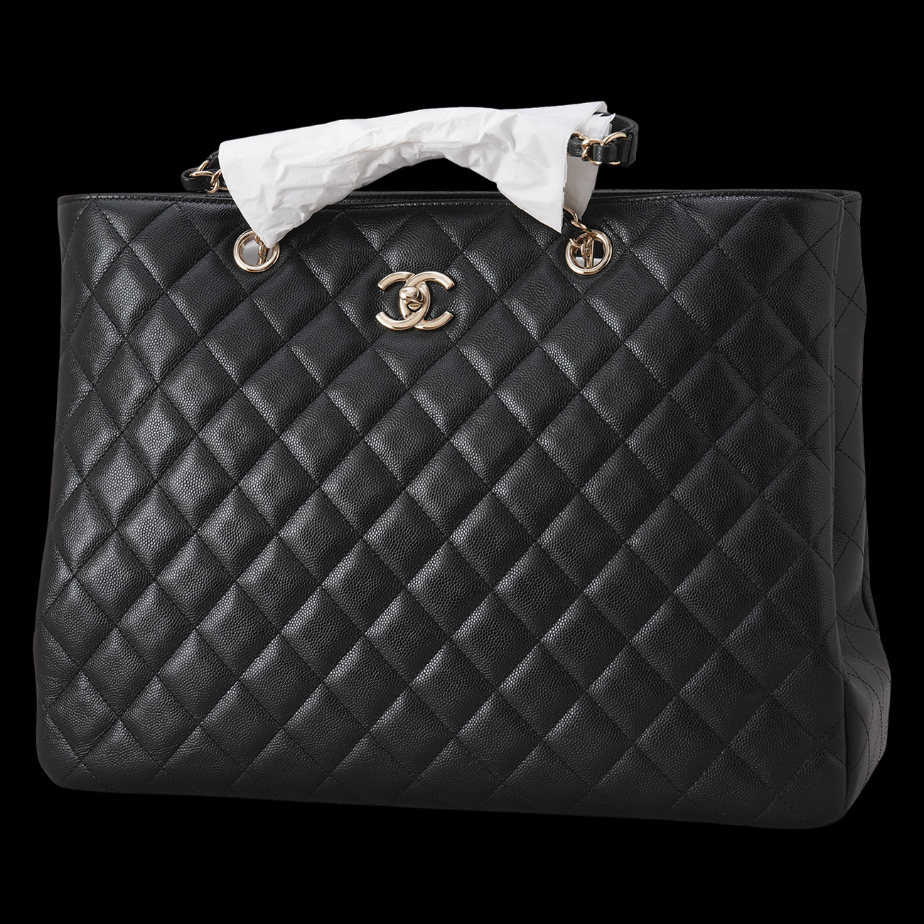 CHANEL(USED)샤넬 A91046 캐비어 타임리스 쇼퍼백