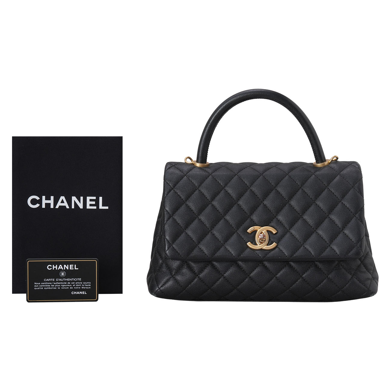 CHANEL(USED)샤넬 캐비어 코코핸들 미듐