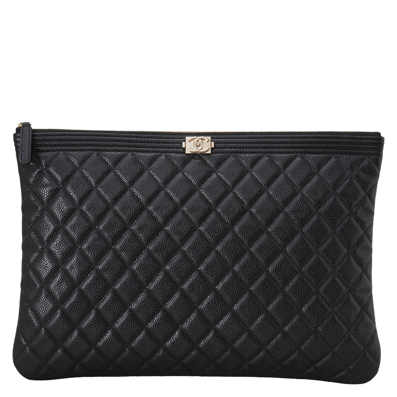 CHANEL(USED)샤넬 캐비어 보이샤넬 클러치 라지