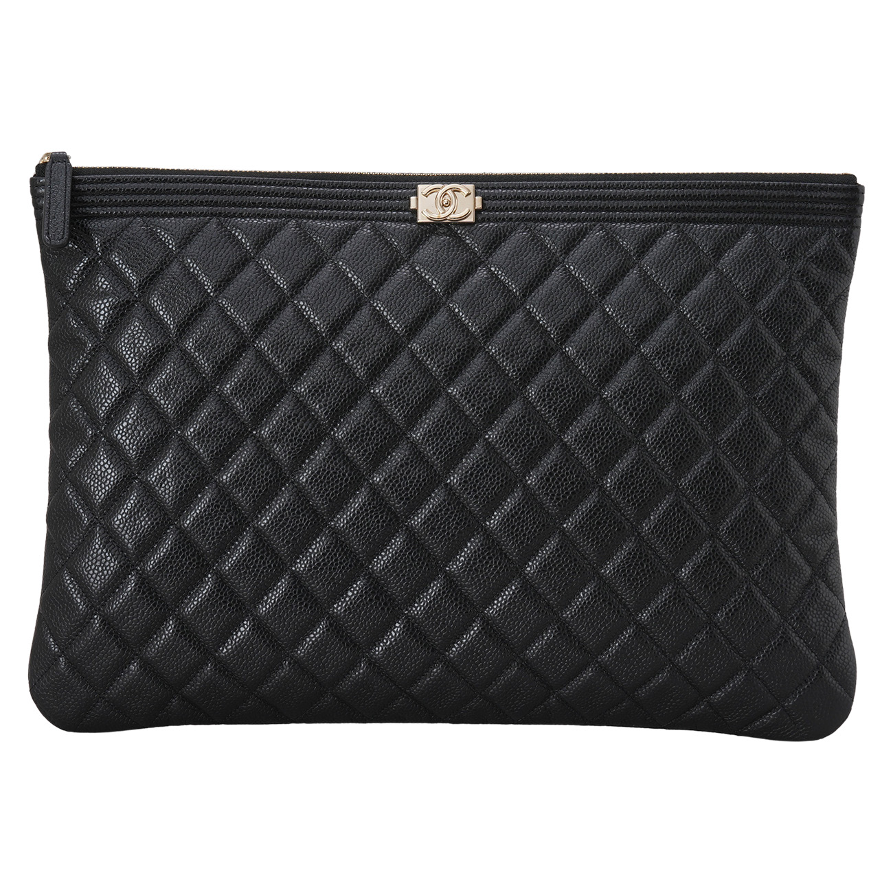 CHANEL(USED)샤넬 캐비어 보이샤넬 클러치 라지