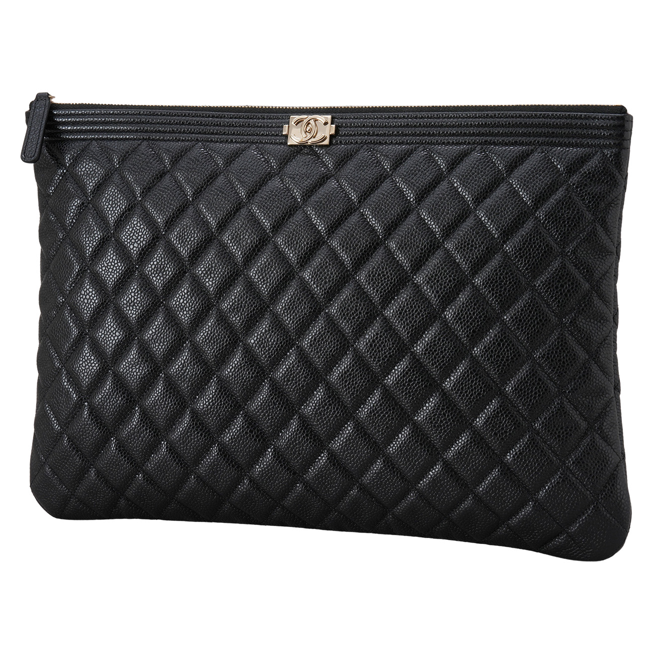 CHANEL(USED)샤넬 캐비어 보이샤넬 클러치 라지