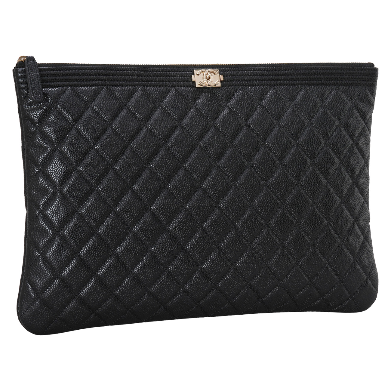 CHANEL(USED)샤넬 캐비어 보이샤넬 클러치 라지