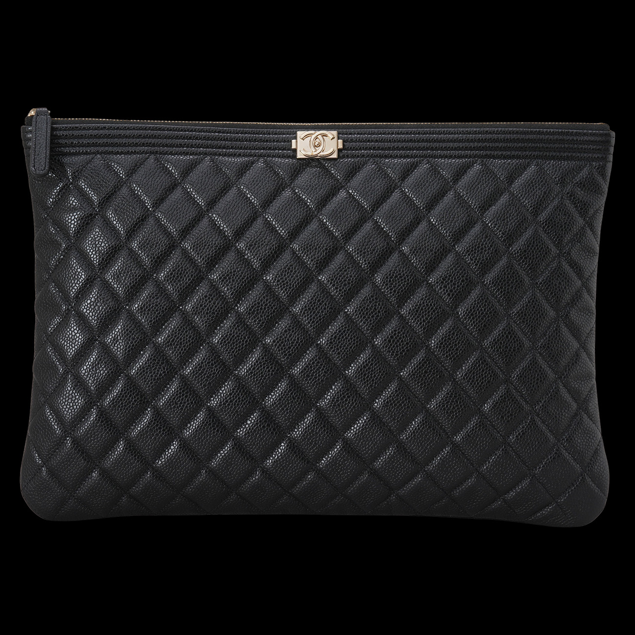 CHANEL(USED)샤넬 캐비어 보이샤넬 클러치 라지