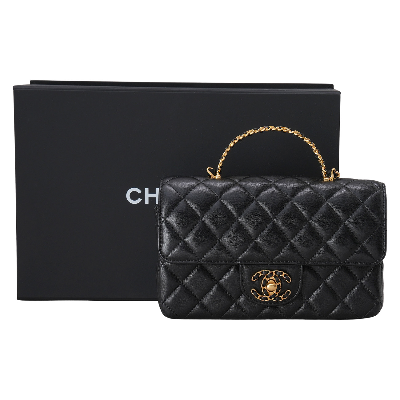 CHANEL(USED)샤넬 AS4362 시즌 스몰 탑핸들 플랩백