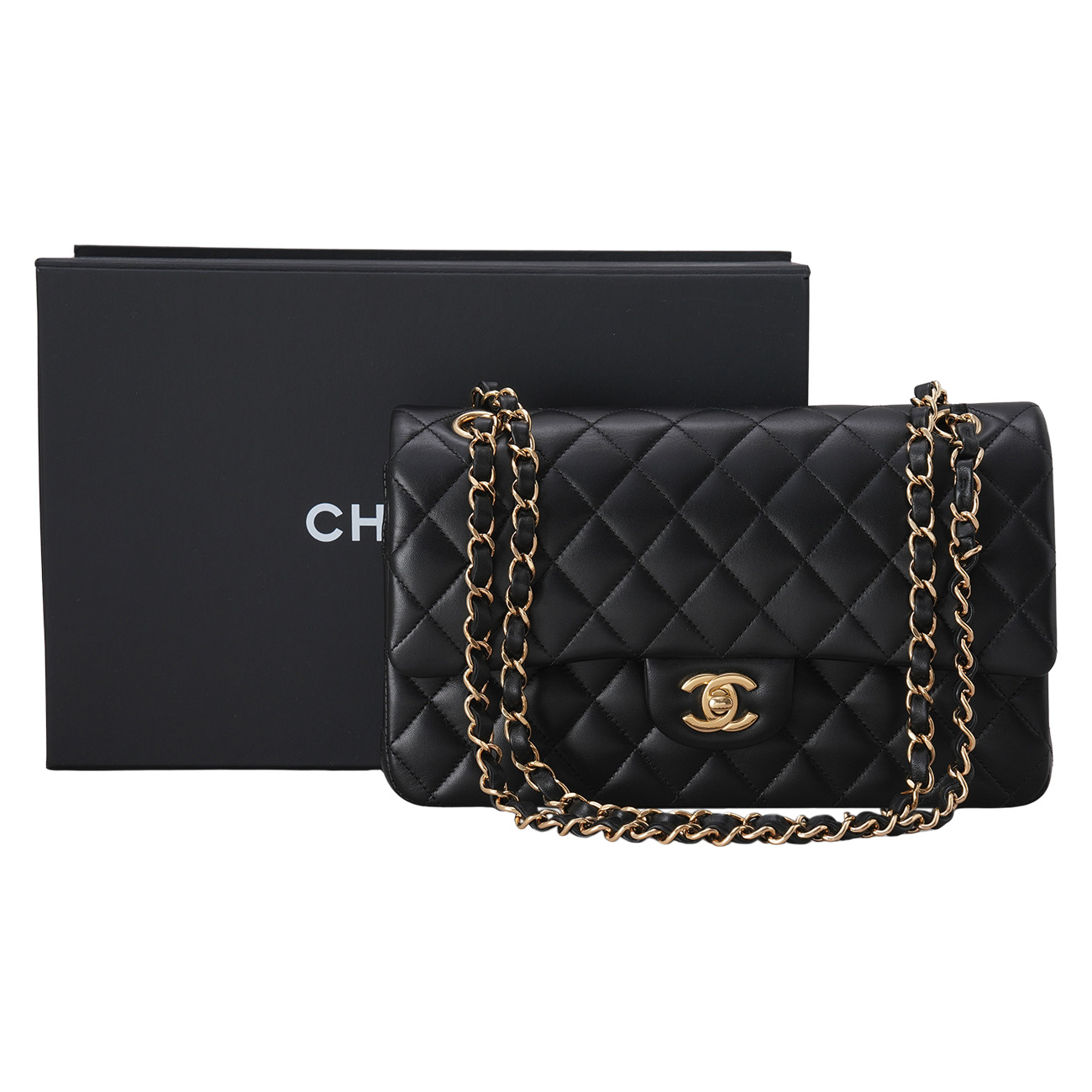 CHANEL(USED)샤넬 램스킨 클래식 미듐 플랩백