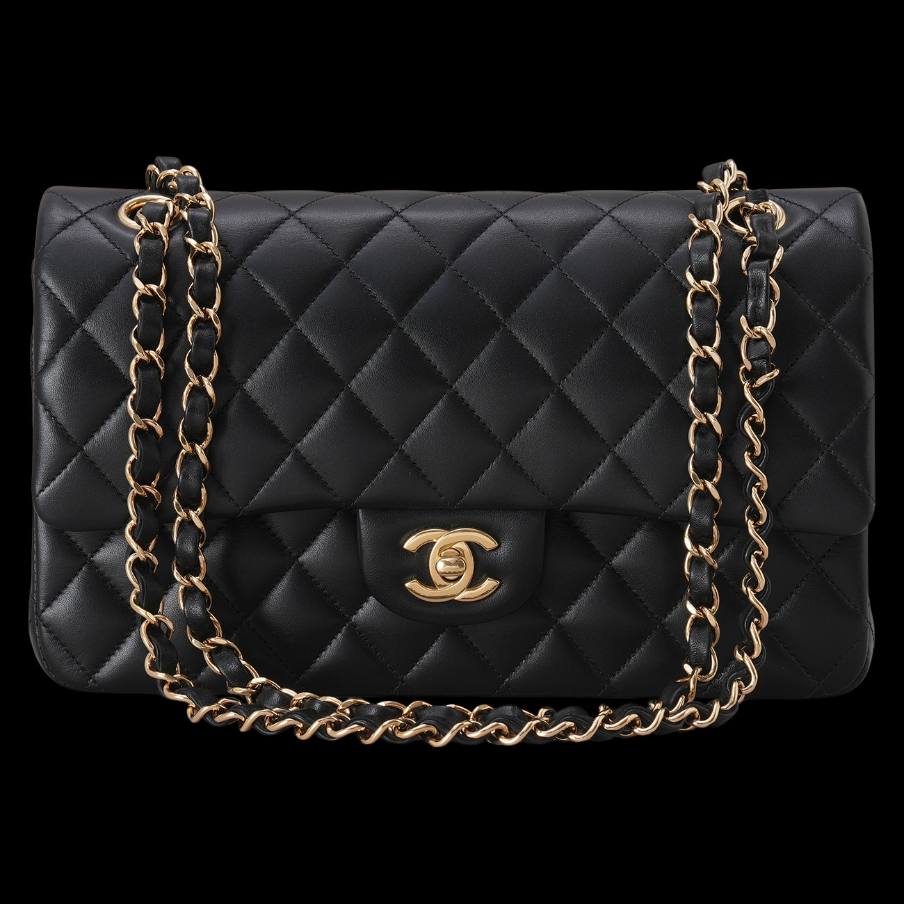 CHANEL(USED)샤넬 램스킨 클래식 미듐 플랩백