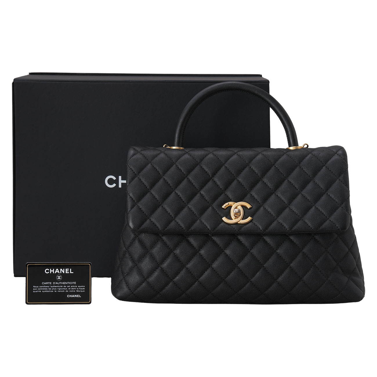 CHANEL(USED)샤넬 캐비어 코코핸들 라지 백