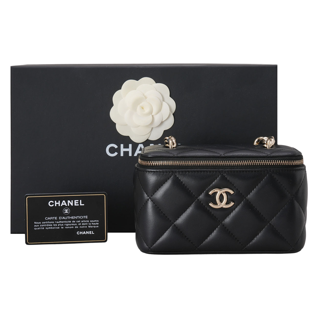 CHANEL(USED)샤넬 시즌 램스킨 베니티