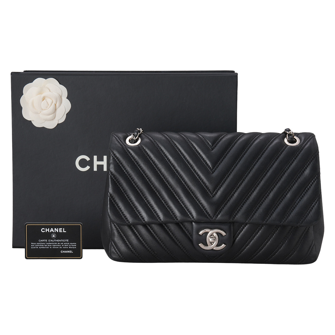 CHANEL(USED)샤넬 시즌 클래식 쉐브론 원플랩백