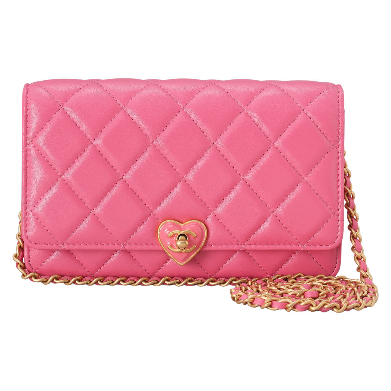 CHANEL(USED)샤넬 AP3285 하트 턴 락 WOC
