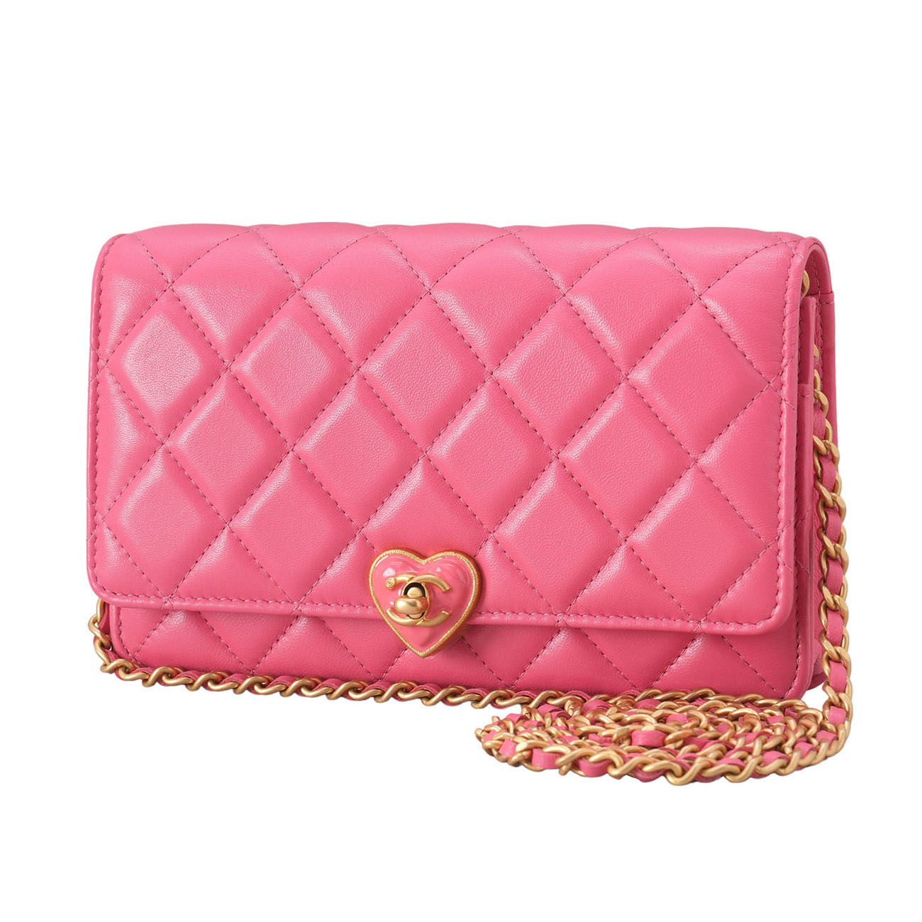 CHANEL(USED)샤넬 AP3285 하트 턴 락 WOC