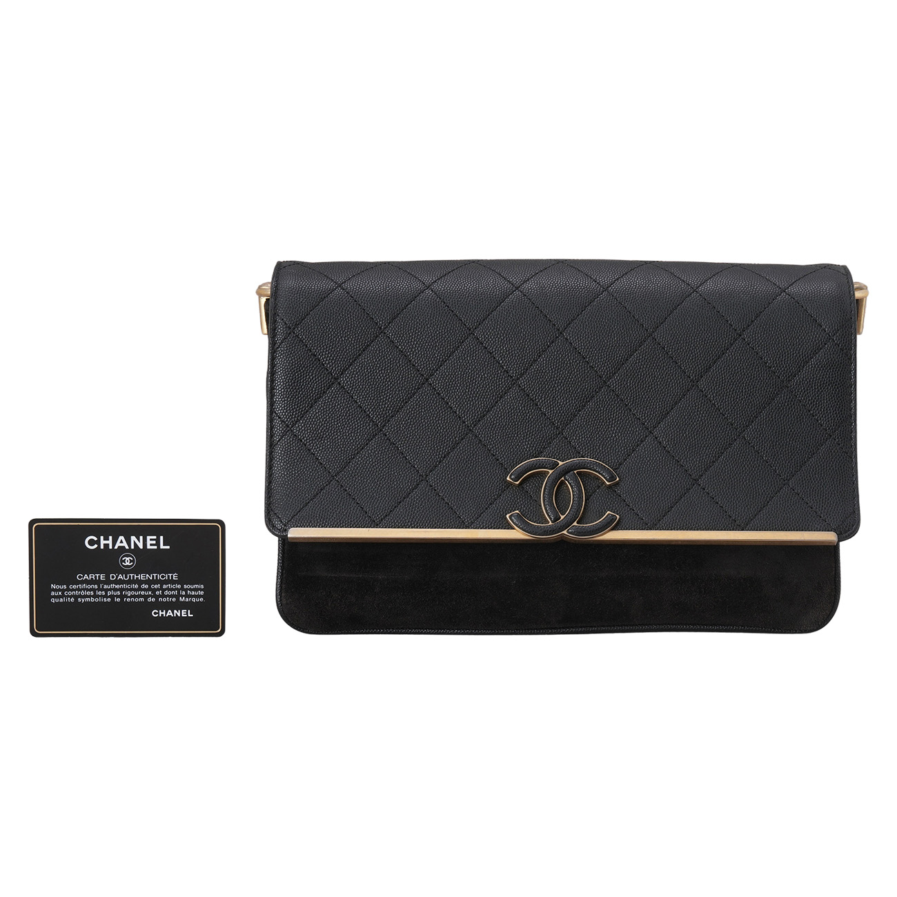 CHANEL(USED)샤넬 시즌 캐비어 CC로고 체인백