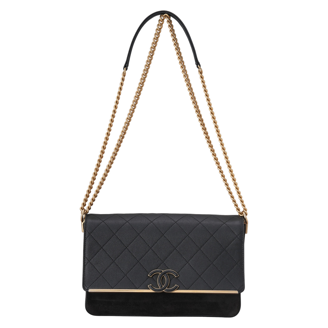 CHANEL(USED)샤넬 시즌 캐비어 CC로고 체인백