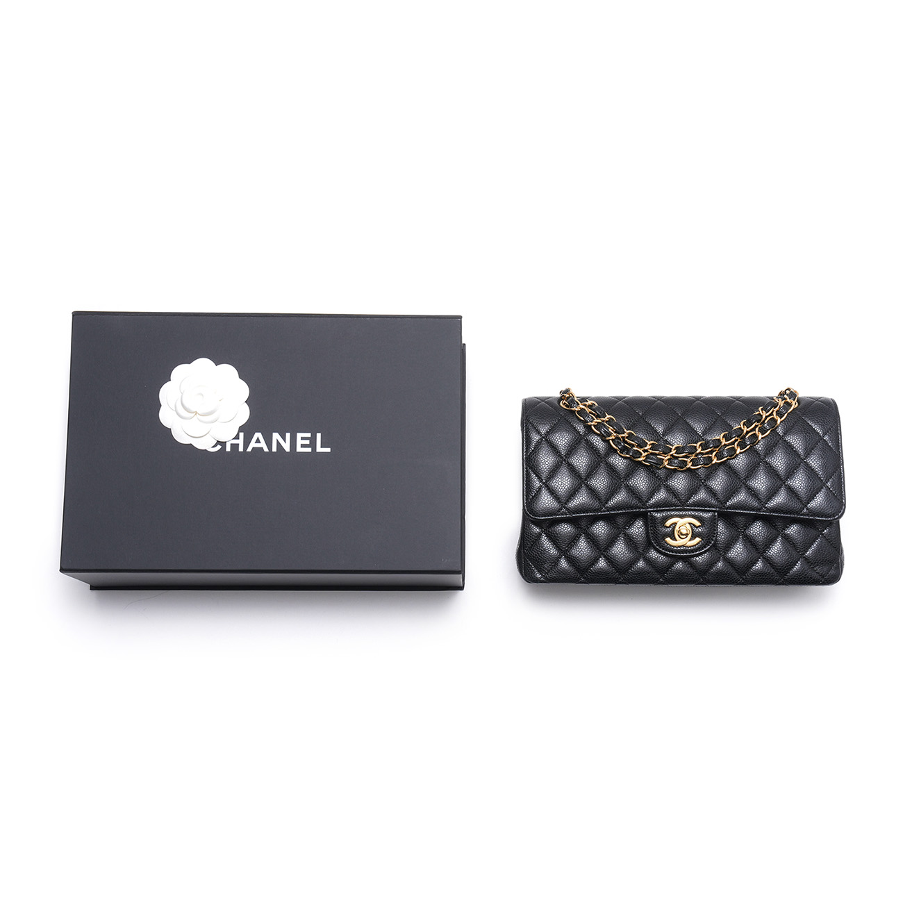 CHANEL(USED)샤넬 A01112 캐비어 클래식 미듐 플랩백