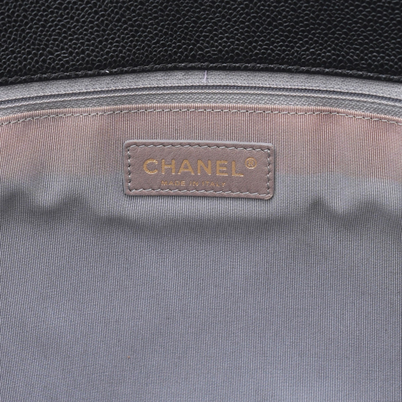 CHANEL(USED)샤넬 시즌 캐비어 CC로고 토트백