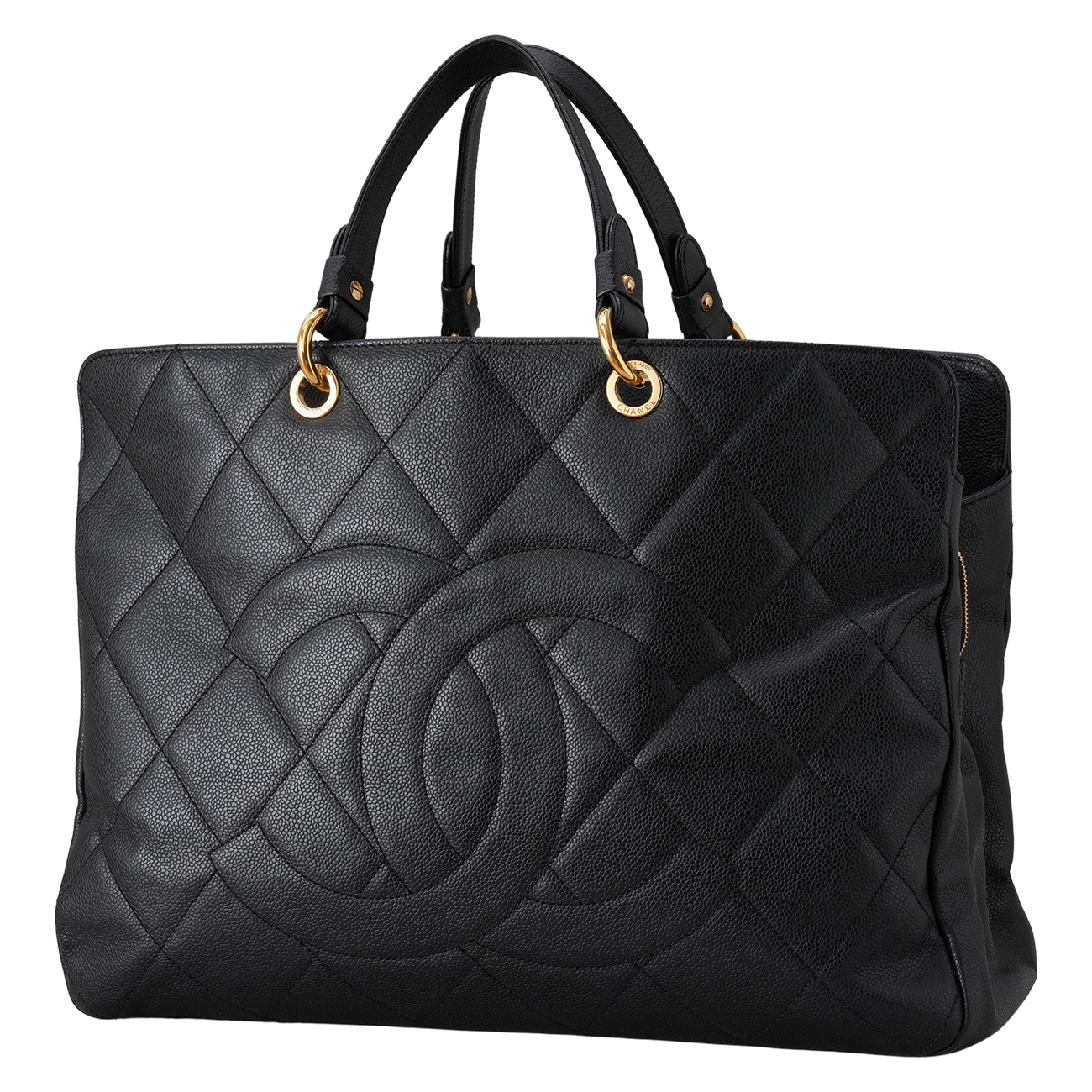 CHANEL(USED)샤넬 시즌 캐비어 CC로고 토트백