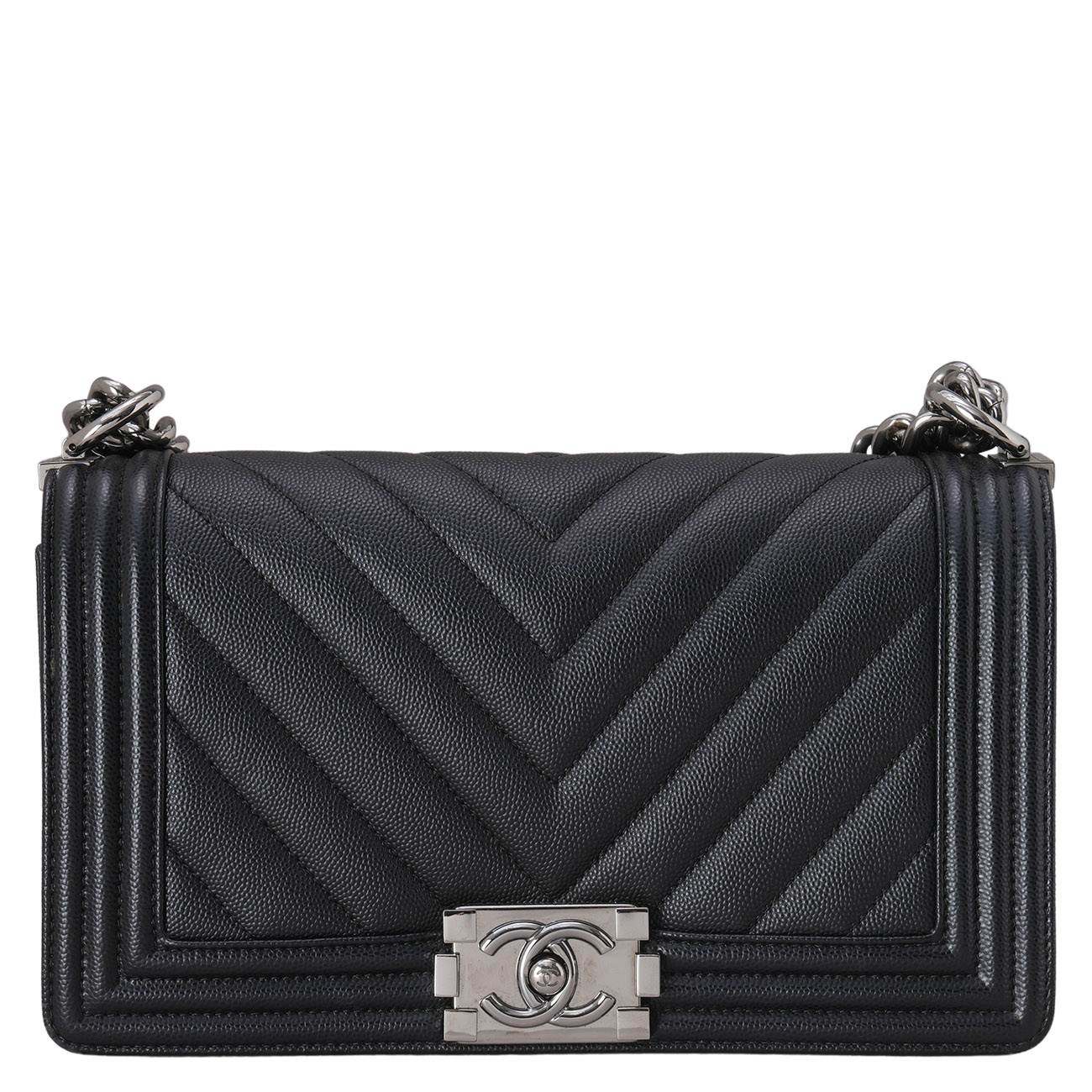 CHANEL(USED)샤넬 쉐브론 보이샤넬 미듐 플랩백