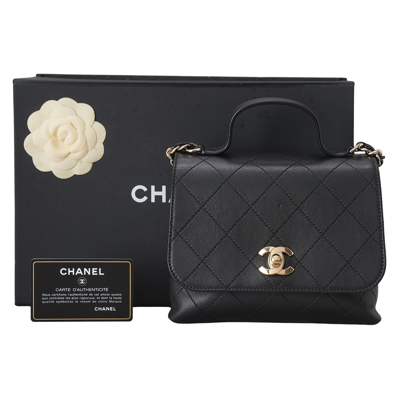 CHANEL(USED)샤넬 시즌 미니 탑핸들 체인백