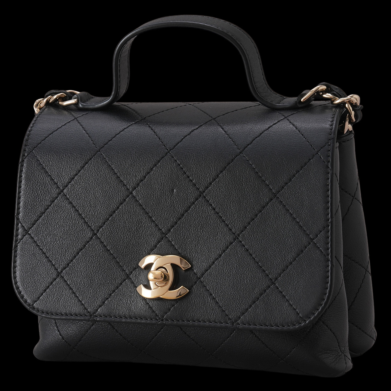 CHANEL(USED)샤넬 시즌 미니 탑핸들 체인백