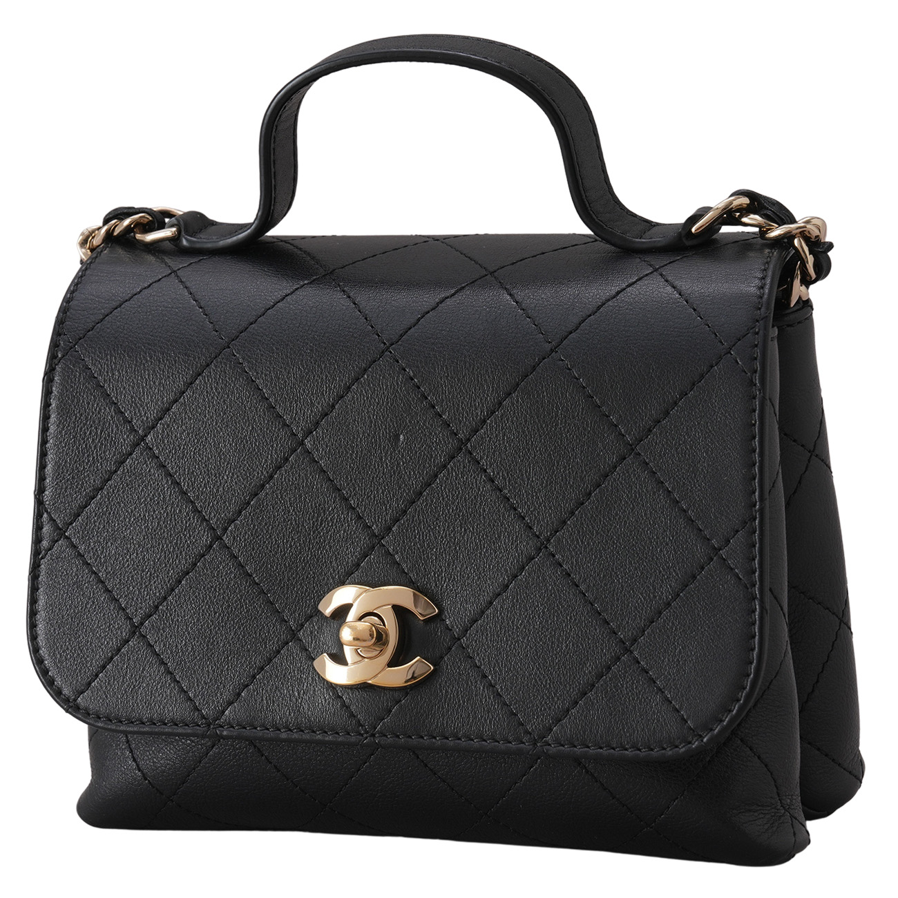 CHANEL(USED)샤넬 시즌 미니 탑핸들 체인백