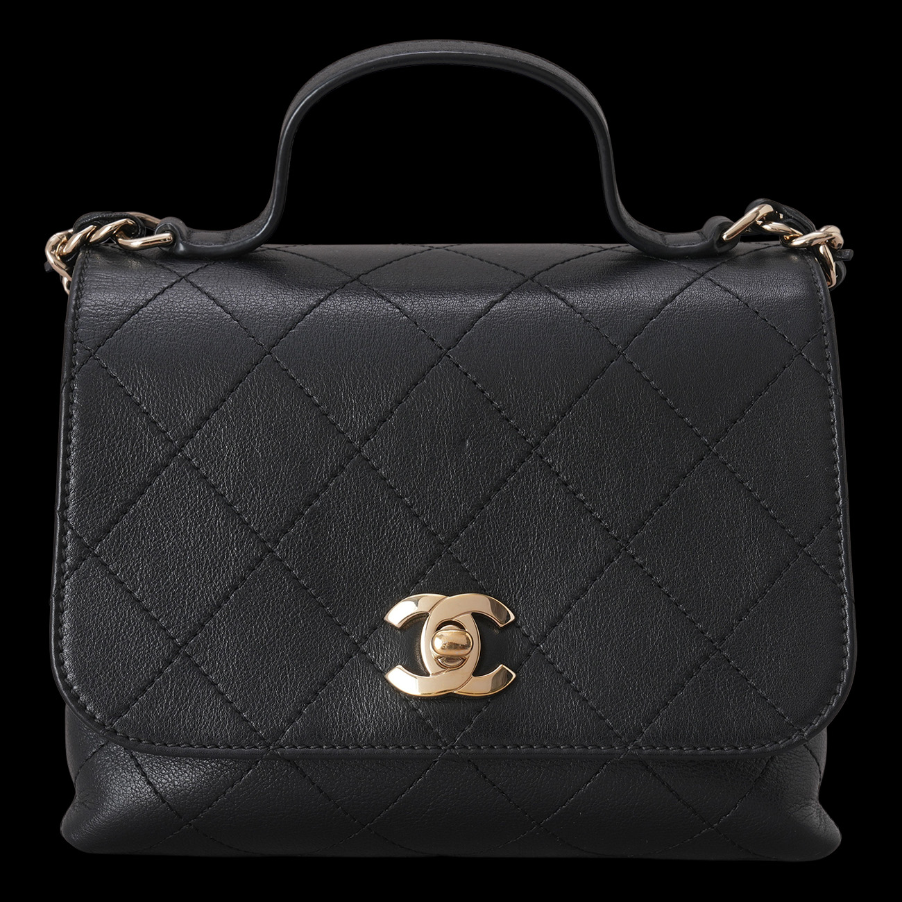 CHANEL(USED)샤넬 시즌 미니 탑핸들 체인백