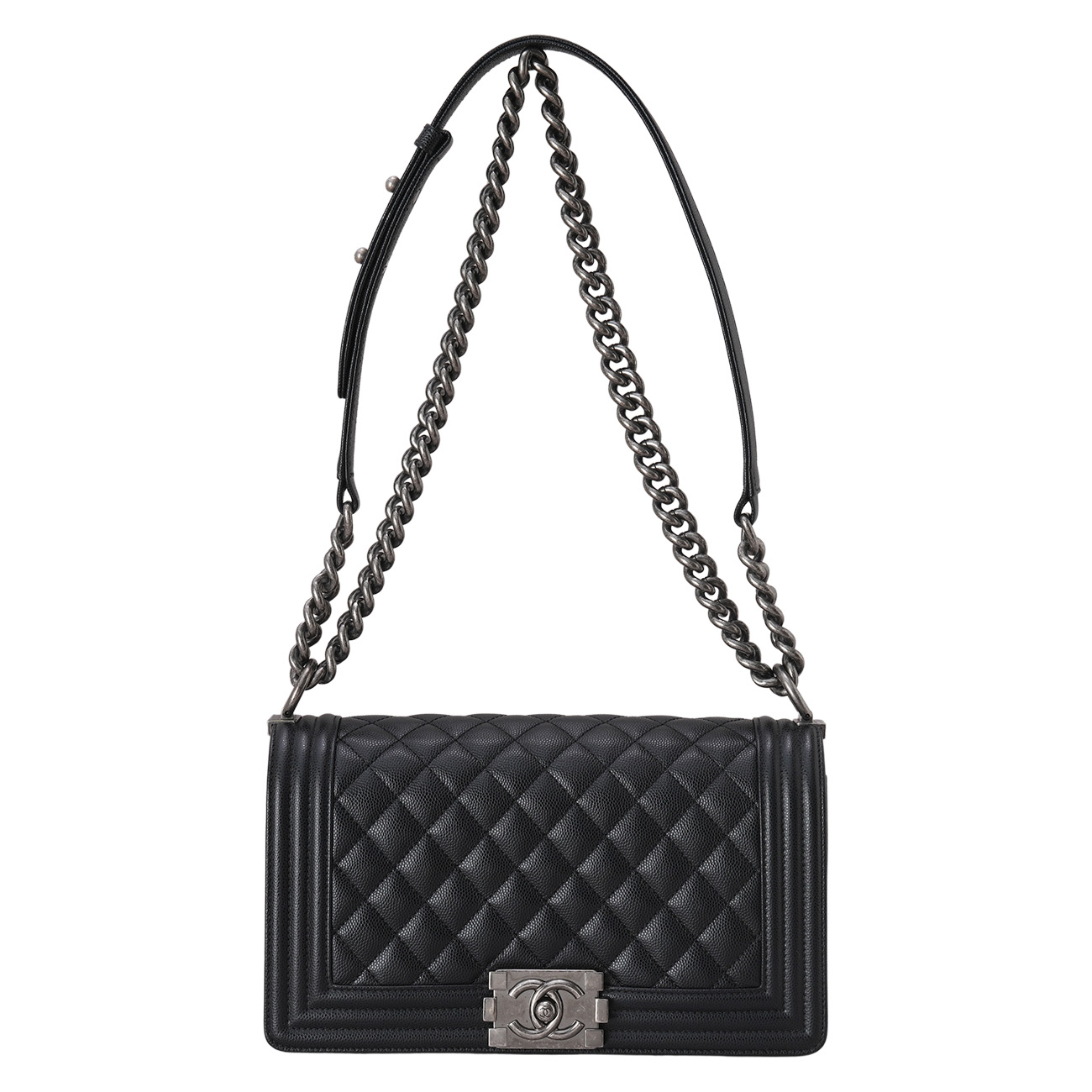 CHANEL(USED)샤넬 A67086 캐비어 보이샤넬 미듐