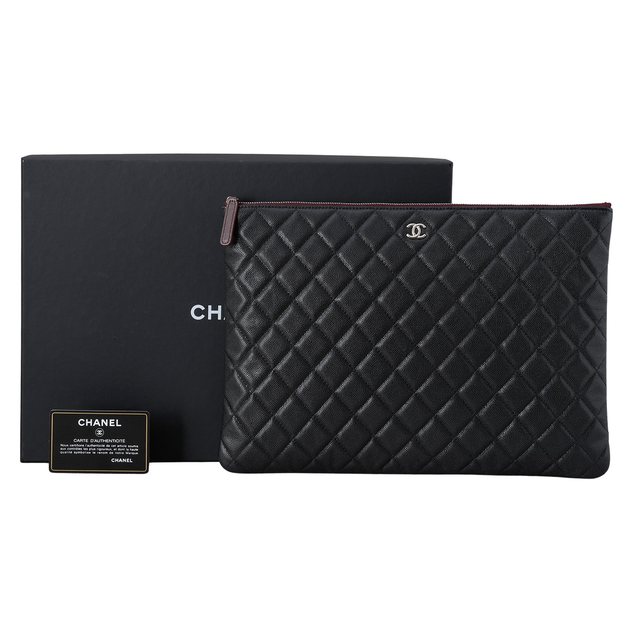 CHANEL(USED)샤넬 캐비어 클래식 클러치 라지