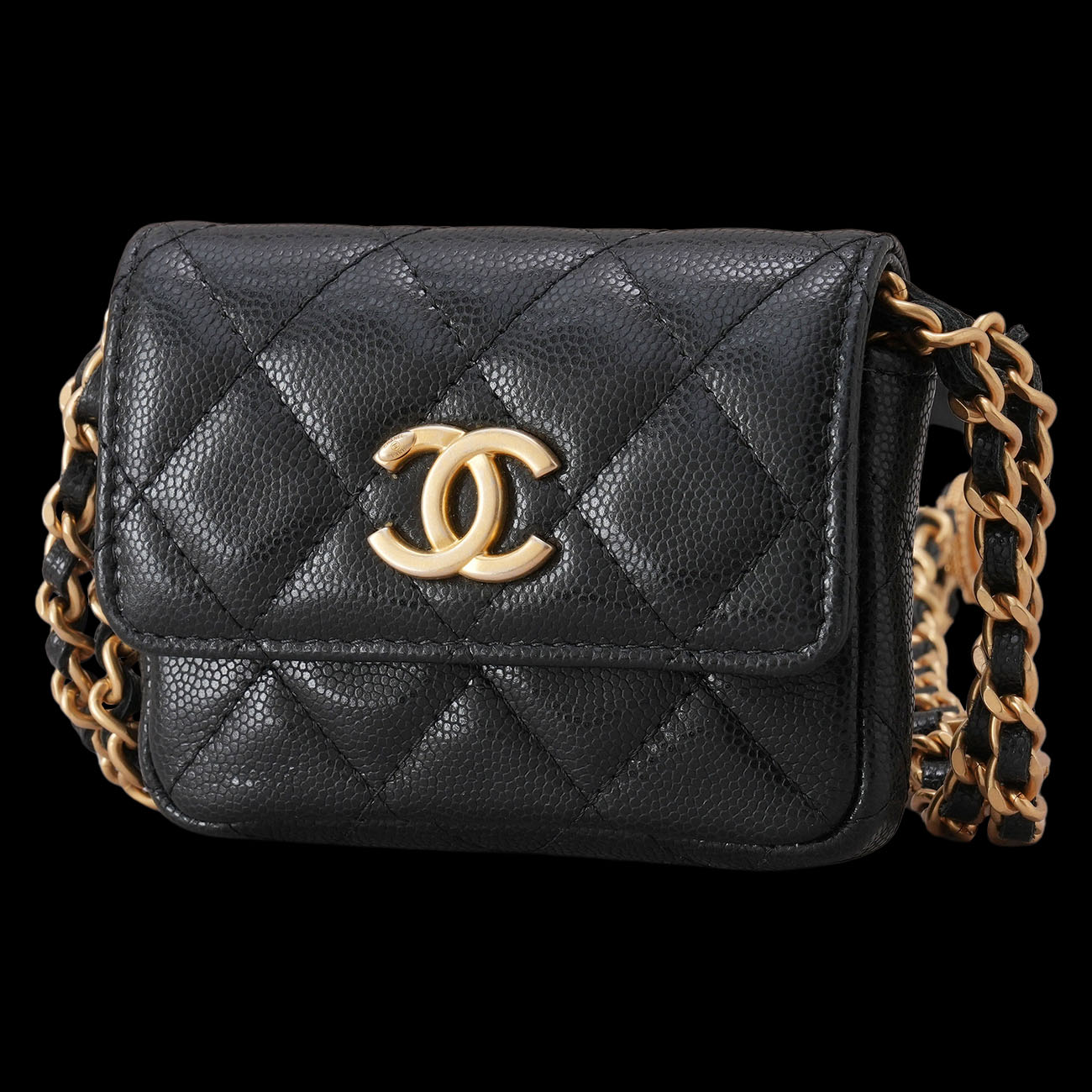 CHANEL(USED)샤넬 시즌 캐비어 벨트백