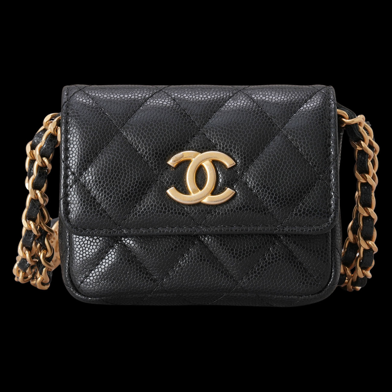 CHANEL(USED)샤넬 시즌 캐비어 벨트백