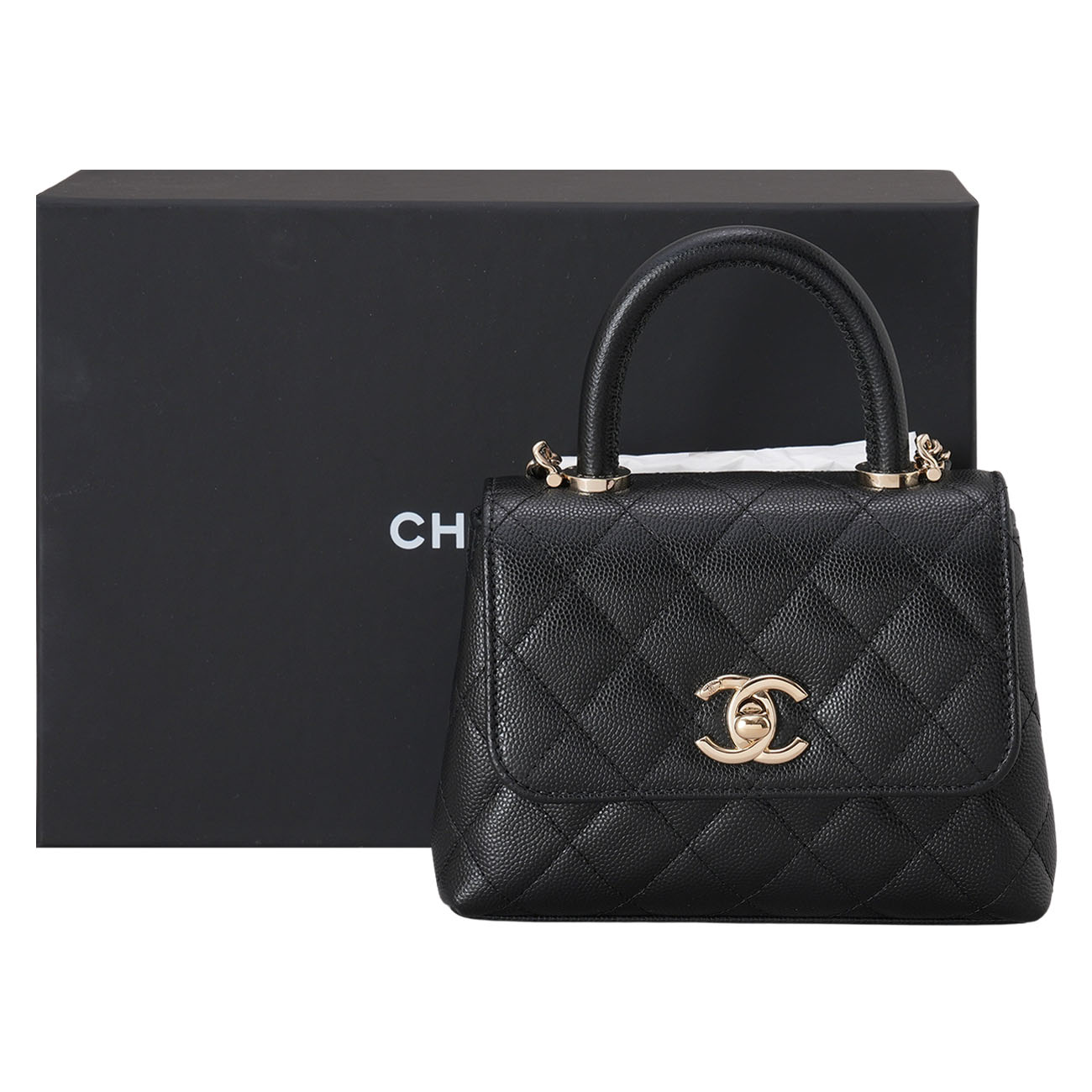 CHANEL(USED)샤넬 AP4244 캐비어 코코핸들 마이크로