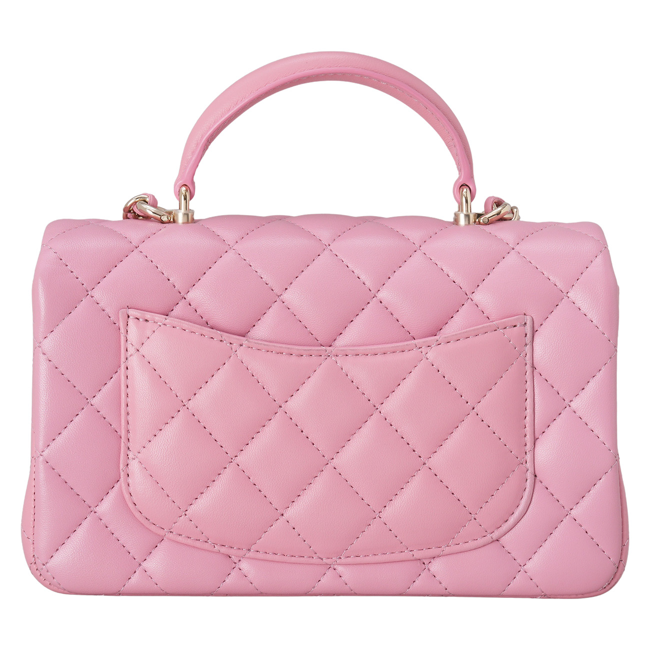 CHANEL(USED)샤넬 AS2431 램스킨 뉴미니 탑핸들