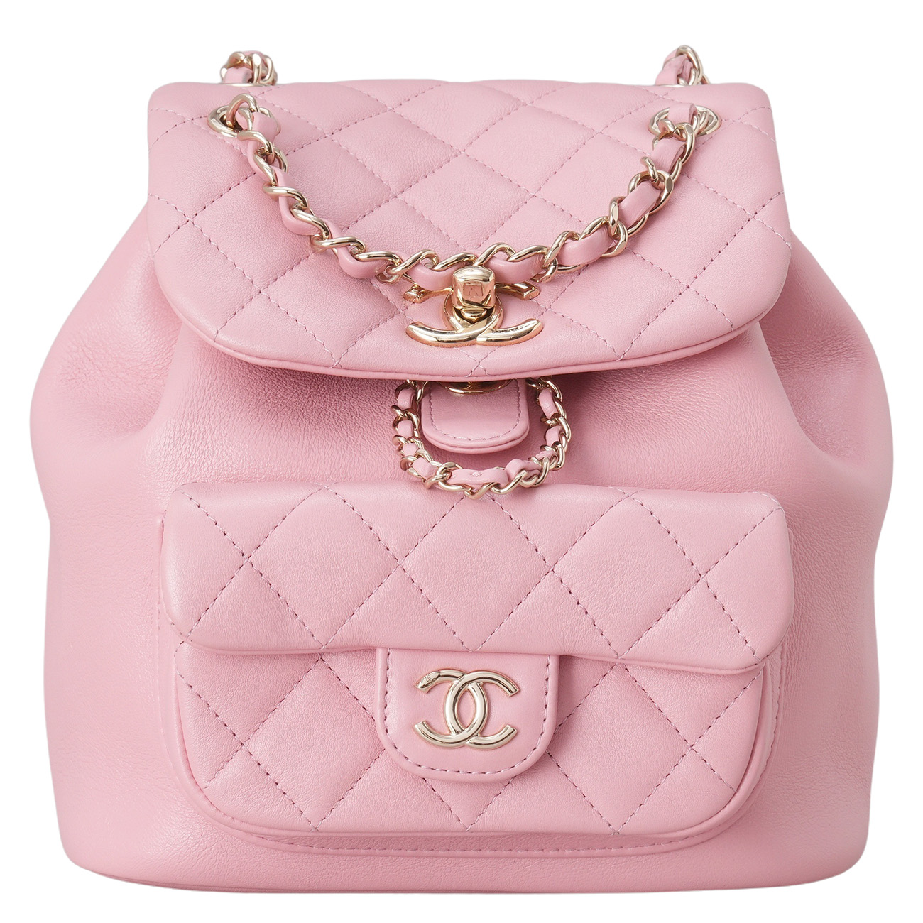 CHANEL(USED)샤넬 듀마백팩 원포켓 핑크