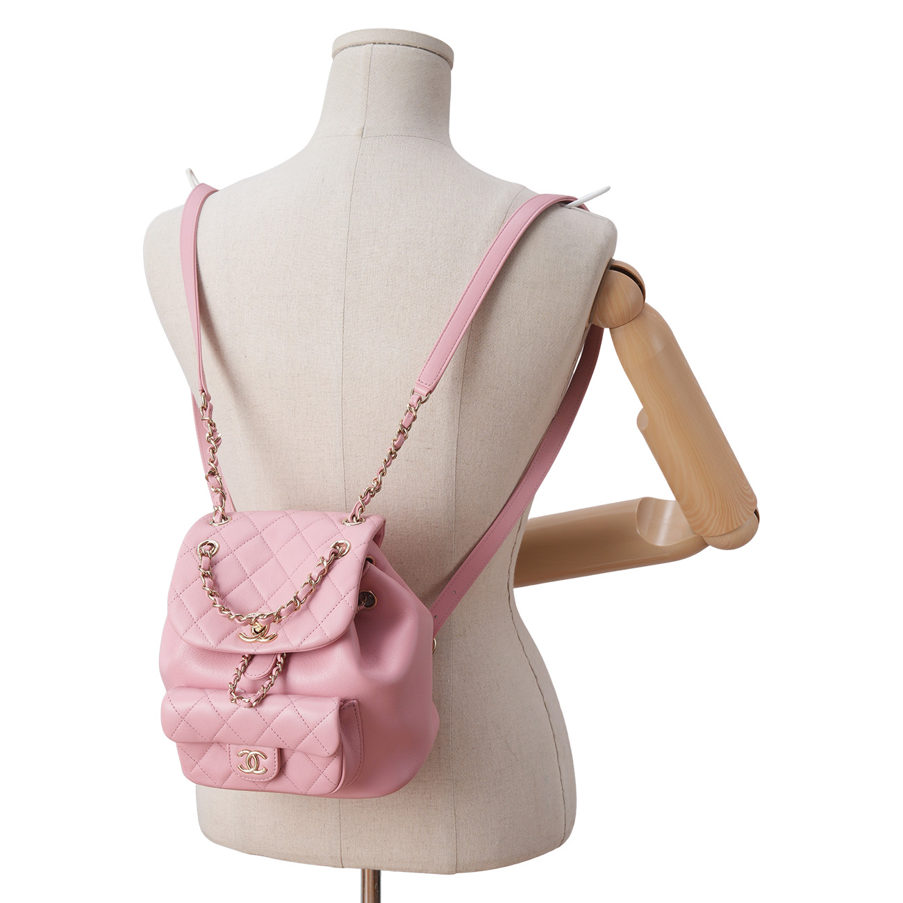 CHANEL(USED)샤넬 듀마백팩 원포켓 핑크