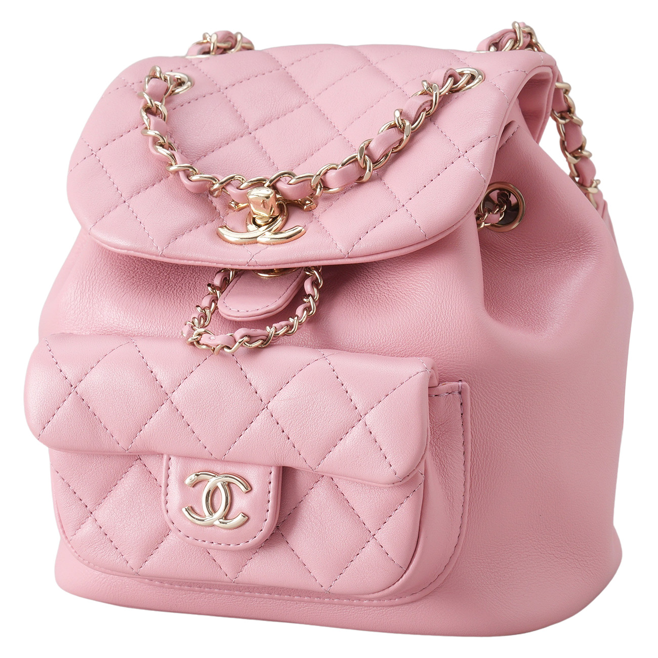CHANEL(USED)샤넬 듀마백팩 원포켓 핑크