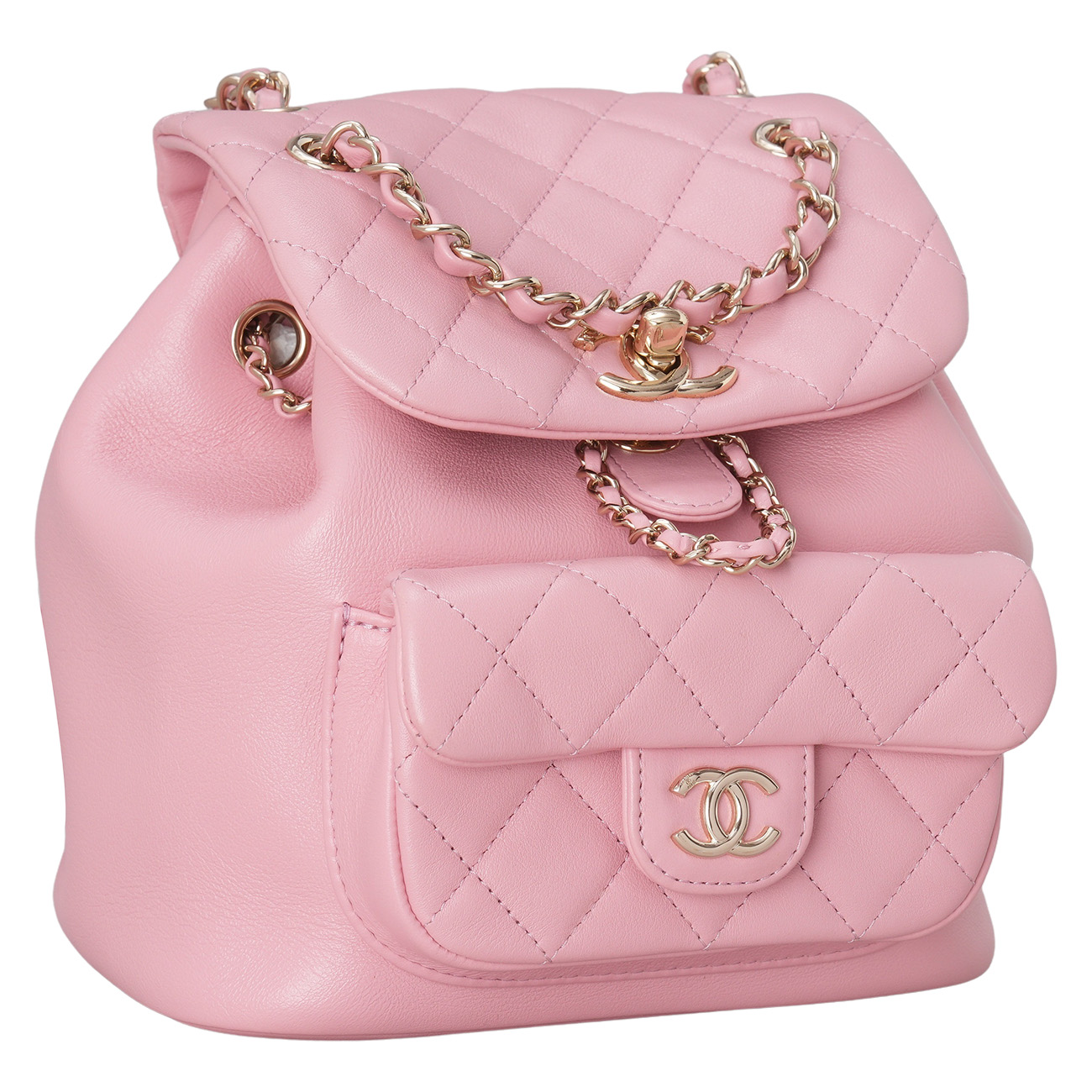 CHANEL(USED)샤넬 듀마백팩 원포켓 핑크